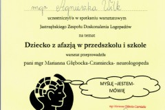 Afazja - certyfikaty