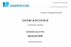 Jąkanie - certyfikaty